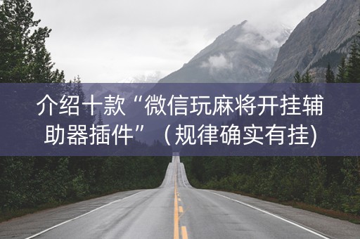 介绍十款“微信玩麻将开挂辅助器插件”（规律确实有挂)