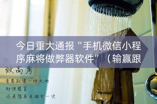 今日重大通报“手机微信小程序麻将做弊器软件”（输赢跟id号有关系吗)