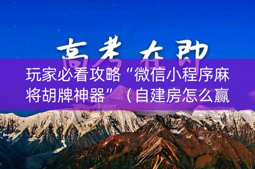玩家必看攻略“微信小程序麻将胡牌神器”（自建房怎么赢)
