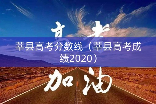 莘县高考分数线（莘县高考成绩2020）