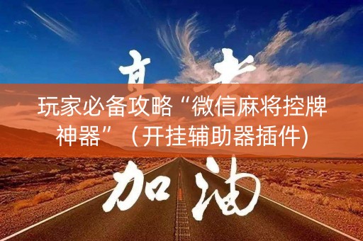 玩家必备攻略“微信麻将控牌神器”（开挂辅助器插件)