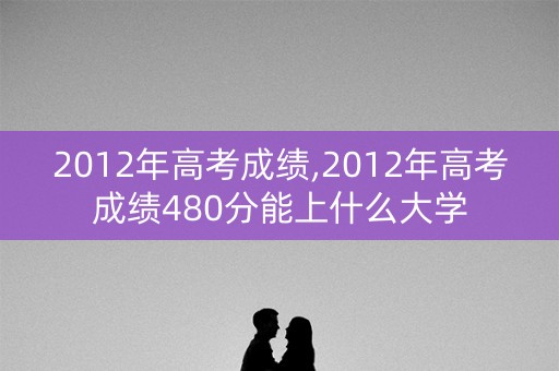 2012年高考成绩,2012年高考成绩480分能上什么大学
