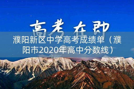 濮阳新区中学高考成绩单（濮阳市2020年高中分数线）