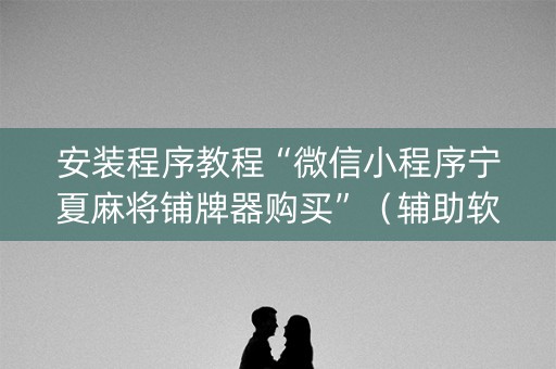 安装程序教程“微信小程序宁夏麻将铺牌器购买”（辅助软件)