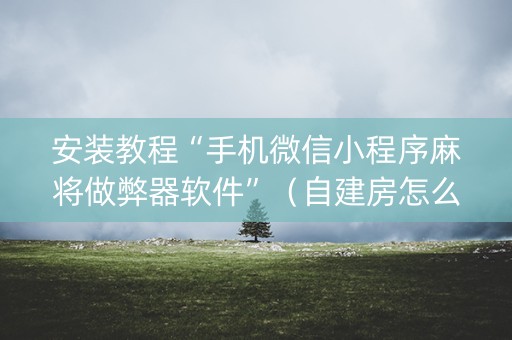 安装教程“手机微信小程序麻将做弊器软件”（自建房怎么赢)