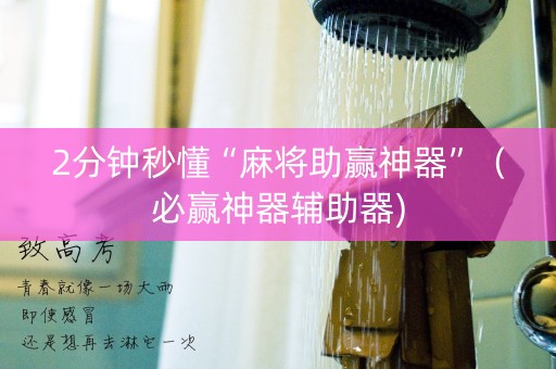 2分钟秒懂“麻将助赢神器”（必赢神器辅助器)