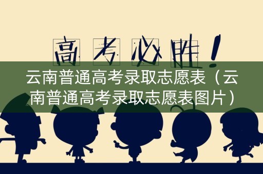 云南普通高考录取志愿表（云南普通高考录取志愿表图片）