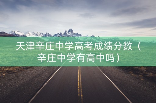 天津辛庄中学高考成绩分数（辛庄中学有高中吗）