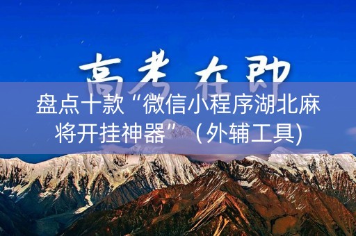 盘点十款“微信小程序湖北麻将开挂神器”（外辅工具)