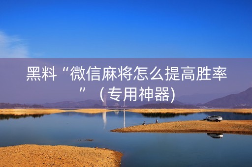 黑料“微信麻将怎么提高胜率”（专用神器)