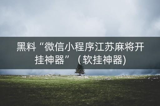 黑料“微信小程序江苏麻将开挂神器”（软挂神器)