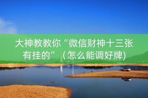 大神教教你“微信财神十三张有挂的”（怎么能调好牌)