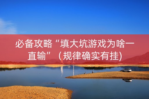 必备攻略“填大坑游戏为啥一直输”（规律确实有挂)