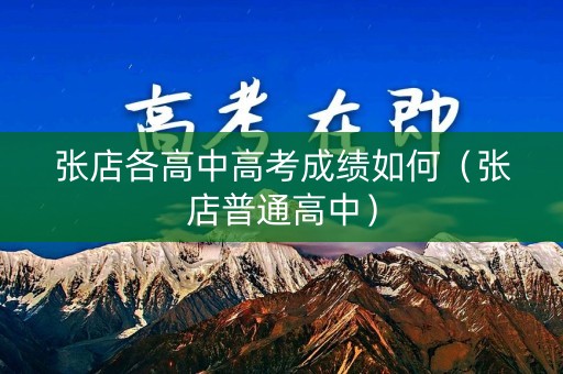 张店各高中高考成绩如何（张店普通高中）