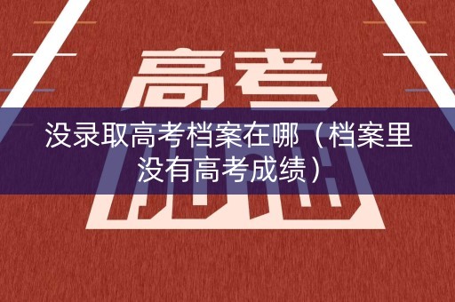 没录取高考档案在哪（档案里没有高考成绩）