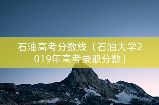 石油高考分数线（石油大学2019年高考录取分数）