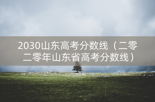 2030山东高考分数线（二零二零年山东省高考分数线）