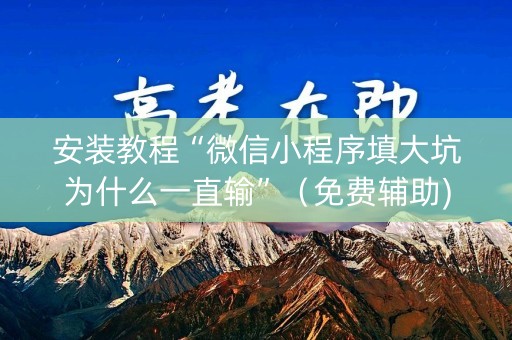 安装教程“微信小程序填大坑为什么一直输”（免费辅助)