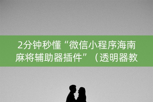 2分钟秒懂“微信小程序海南麻将辅助器插件”（透明器教程)