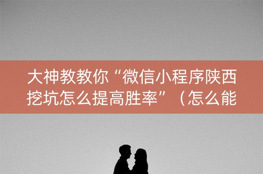 大神教教你“微信小程序陕西挖坑怎么提高胜率”（怎么能调好牌)