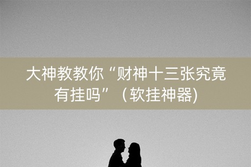 大神教教你“财神十三张究竟有挂吗”（软挂神器)