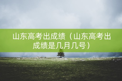 山东高考出成绩（山东高考出成绩是几月几号）