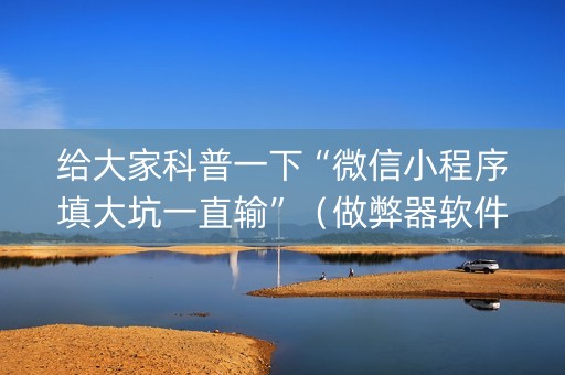 给大家科普一下“微信小程序填大坑一直输”（做弊器软件下载)