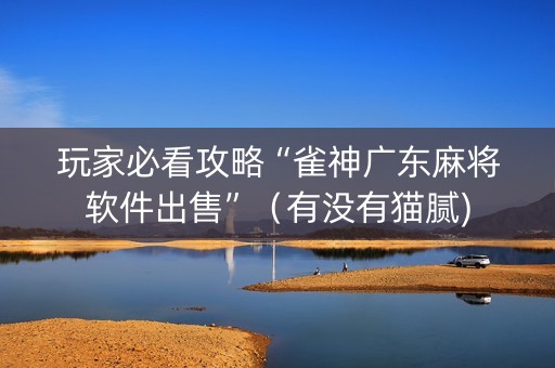 玩家必看攻略“雀神广东麻将软件出售”（有没有猫腻)
