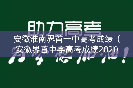 安徽淮南界首一中高考成绩（安徽界首中学高考成绩2020）