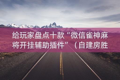 给玩家盘点十款“微信雀神麻将开挂辅助插件”（自建房胜负规律)