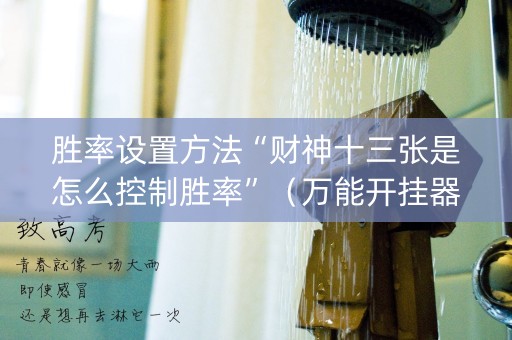 胜率设置方法“财神十三张是怎么控制胜率”（万能开挂器)