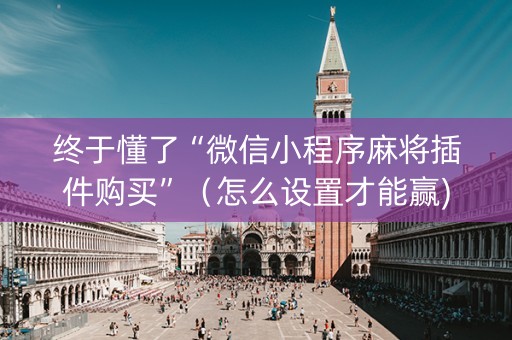 终于懂了“微信小程序麻将插件购买”（怎么设置才能赢)