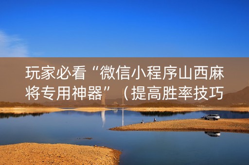 玩家必看“微信小程序山西麻将专用神器”（提高胜率技巧)