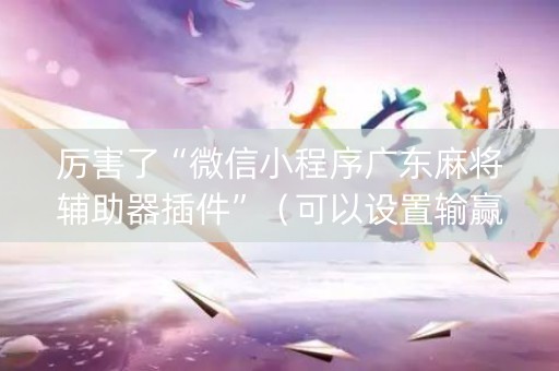 厉害了“微信小程序广东麻将辅助器插件”（可以设置输赢吗)