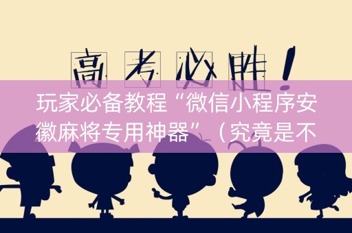 玩家必备教程“微信小程序安徽麻将专用神器”（究竟是不是有挂)