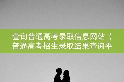 查询普通高考录取信息网站（普通高考招生录取结果查询平台）