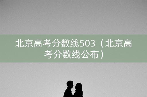 北京高考分数线503（北京高考分数线公布）