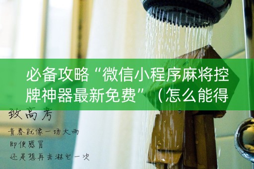 必备攻略“微信小程序麻将控牌神器最新免费”（怎么能得到好牌)