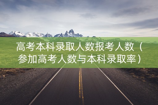 高考本科录取人数报考人数（参加高考人数与本科录取率）
