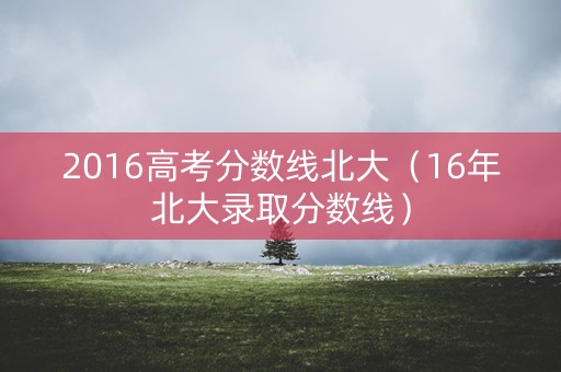 2016高考分数线北大（16年北大录取分数线）