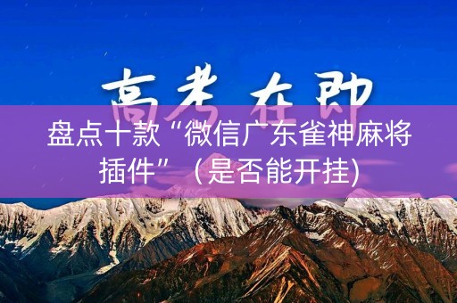 盘点十款“微信广东雀神麻将插件”（是否能开挂)