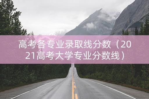 高考各专业录取线分数（2021高考大学专业分数线）