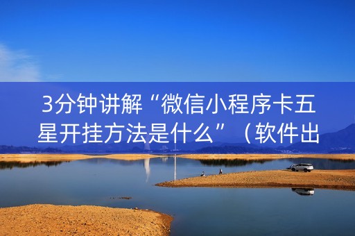 3分钟讲解“微信小程序卡五星开挂方法是什么”（软件出售)