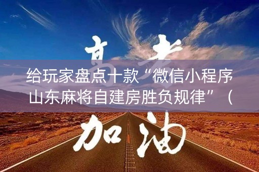 给玩家盘点十款“微信小程序山东麻将自建房胜负规律”（挂件神器)