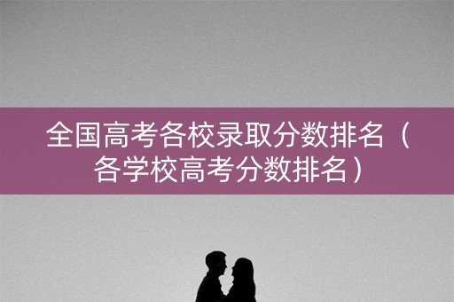全国高考各校录取分数排名（各学校高考分数排名）
