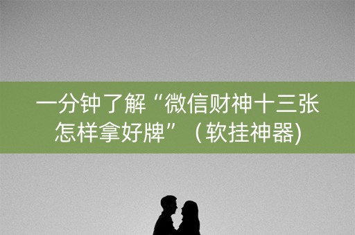 一分钟了解“微信财神十三张怎样拿好牌”（软挂神器)