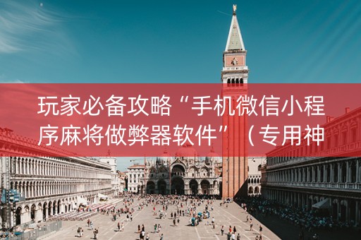 玩家必备攻略“手机微信小程序麻将做弊器软件”（专用神器)