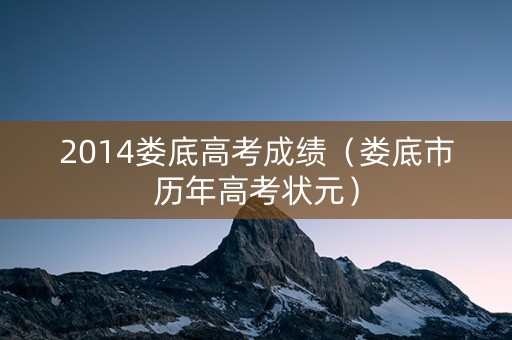 2014娄底高考成绩（娄底市历年高考状元）