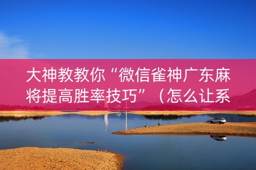 大神教教你“微信雀神广东麻将提高胜率技巧”（怎么让系统给自己好牌)