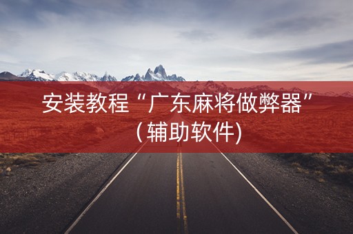 安装教程“广东麻将做弊器”（辅助软件)